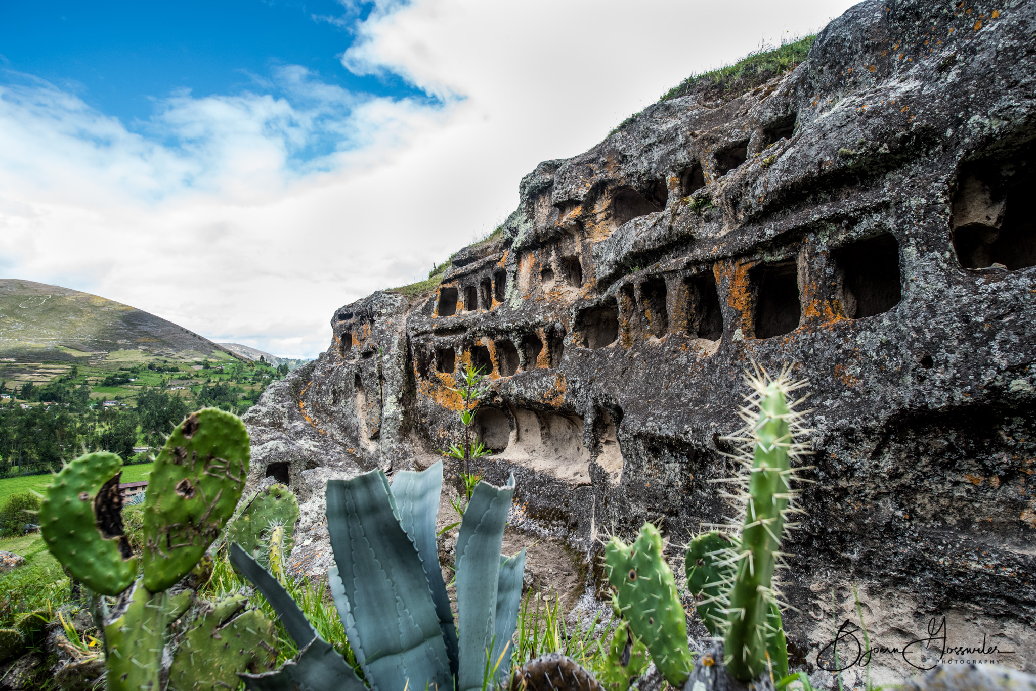 Cliff face tombs